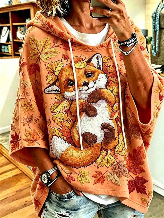 Women's Casual Printed Loose Sweatshirt